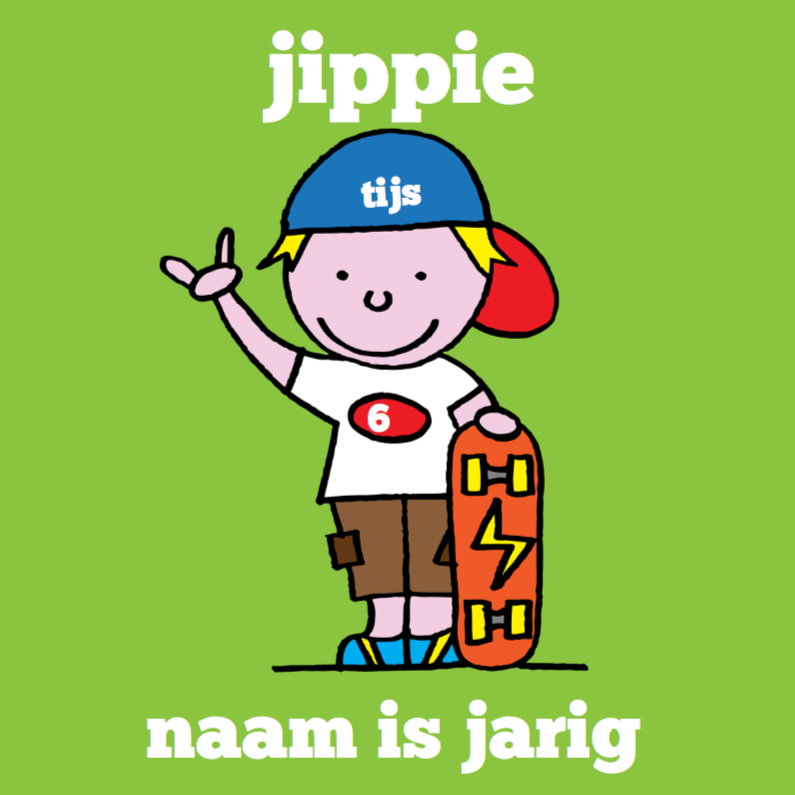 verjaardagskaart jongen skater - Verjaardagskaarten Verjaardagskaarten - verjaardagskaart jongen skater