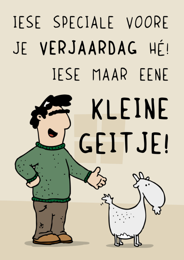 Verjaardagskaart kleine geitje - Verjaardagskaarten Verjaardagskaarten - Verjaardagskaart kleine geitje
