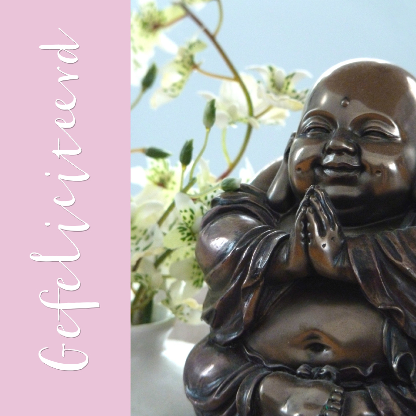 Verjaardagskaarten - Verjaardagskaart lachende Boeddha