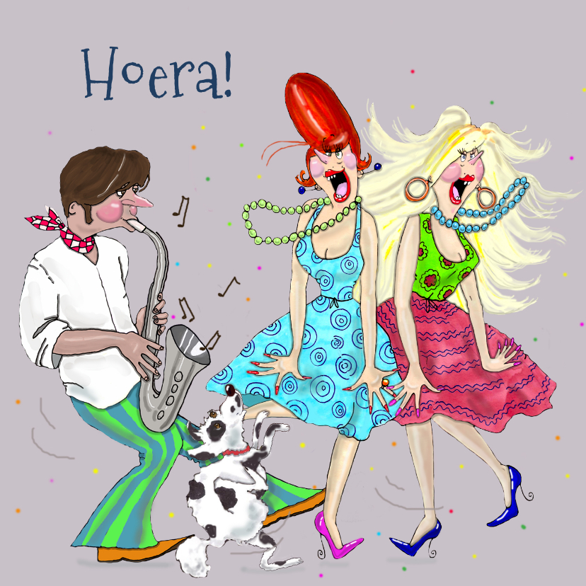 Verjaardagskaart Let's Dance - Verjaardagskaarten Verjaardagskaarten - Verjaardagskaart Let's Dance