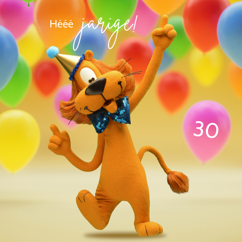 Verjaardagskaarten - Verjaardagskaart Loeki met ballonnen - A