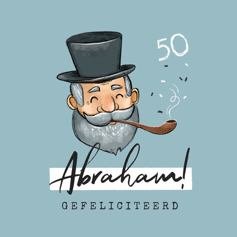 Verjaardagskaarten - Verjaardagskaart man 50 jaar abraham vintage