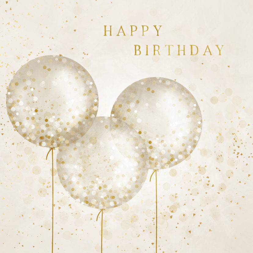 Verjaardagskaart met confetti ballonnen - Verjaardagskaarten Verjaardagskaarten - Verjaardagskaart met confetti ballonnen