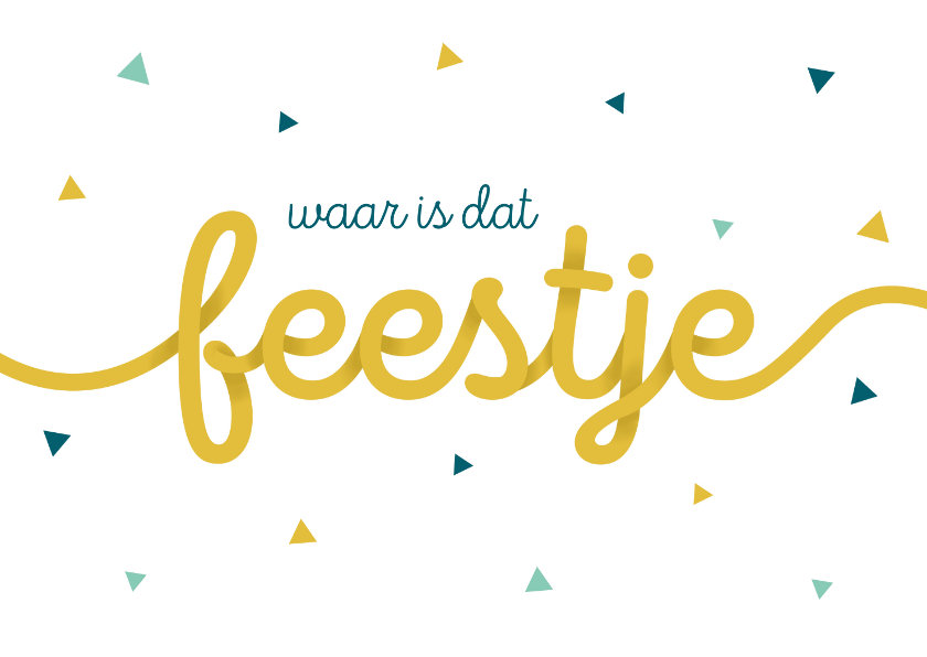 Verjaardagskaart met slingertekst - Verjaardagskaarten Verjaardagskaarten - Verjaardagskaart met slingertekst