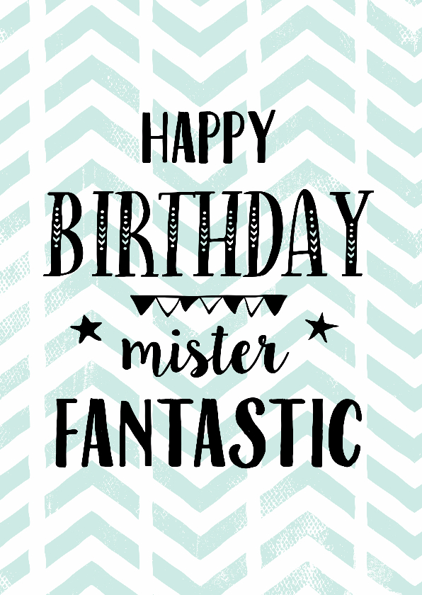 Verjaardagskaarten - Verjaardagskaart Mister Fantastic