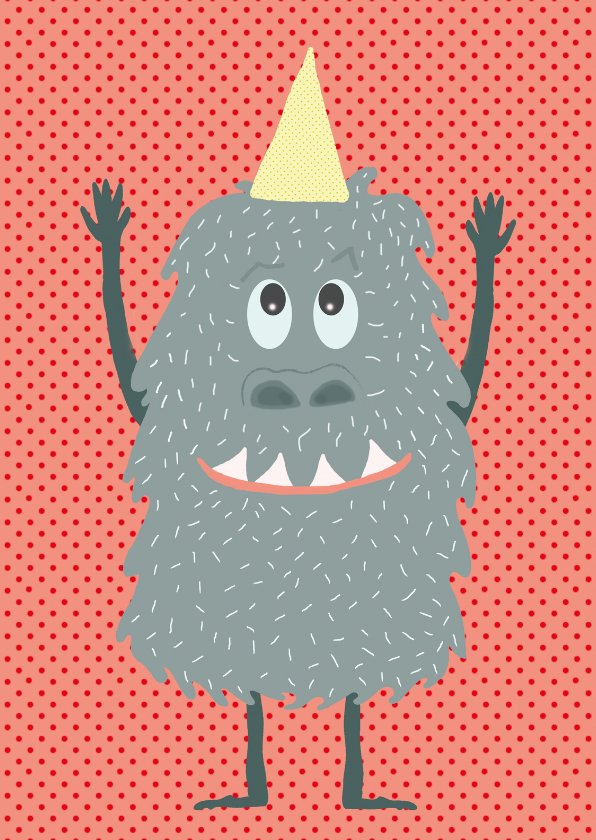 Verjaardagskaart Monsterlijk vet - Verjaardagskaarten Verjaardagskaarten - Verjaardagskaart Monsterlijk vet