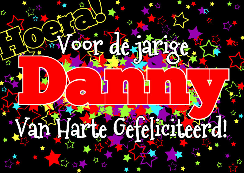 Verjaardagskaart Naam, Sterren - Verjaardagskaarten Verjaardagskaarten - Verjaardagskaart Naam, Sterren