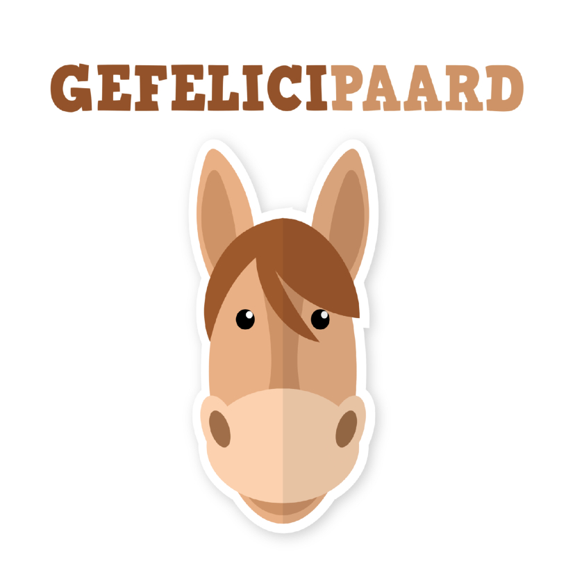 Verjaardagskaart paard ME - Verjaardagskaarten Verjaardagskaarten - Verjaardagskaart paard ME