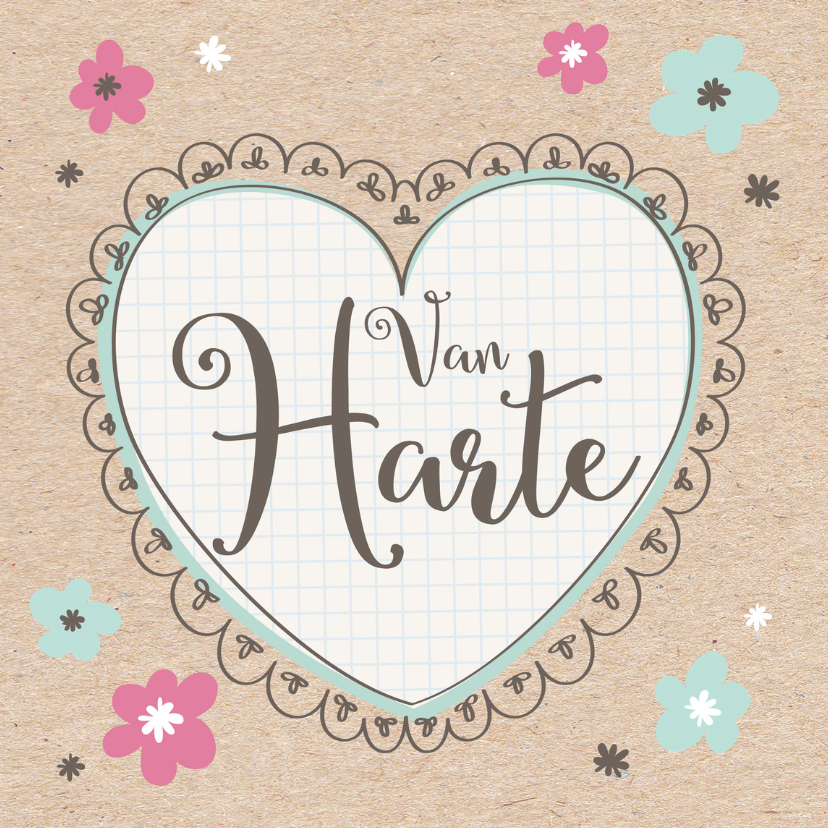 Verjaardagskaart Papier Hart - Verjaardagskaarten Verjaardagskaarten - Verjaardagskaart Papier Hart