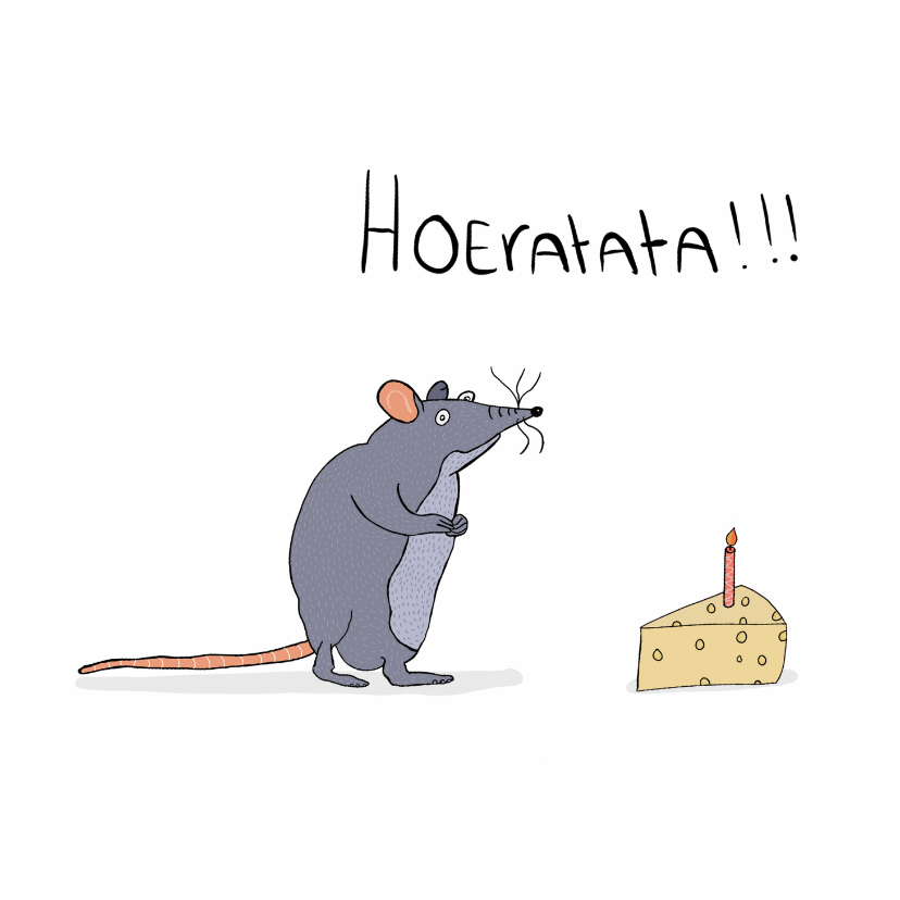 Verjaardagskaart Ratata! - Verjaardagskaarten Verjaardagskaarten - Verjaardagskaart Ratata!