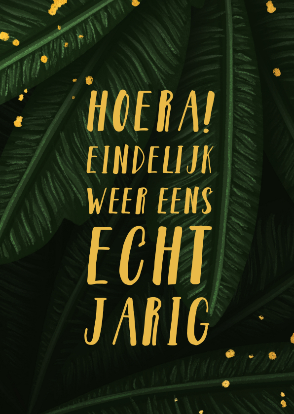 Verjaardagskaarten - Verjaardagskaart schrikkeljaar met botanische achtergrond