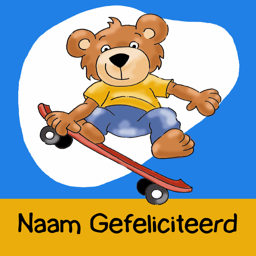 Verjaardagskaart skateboard - Verjaardagskaarten Verjaardagskaarten - Verjaardagskaart skateboard