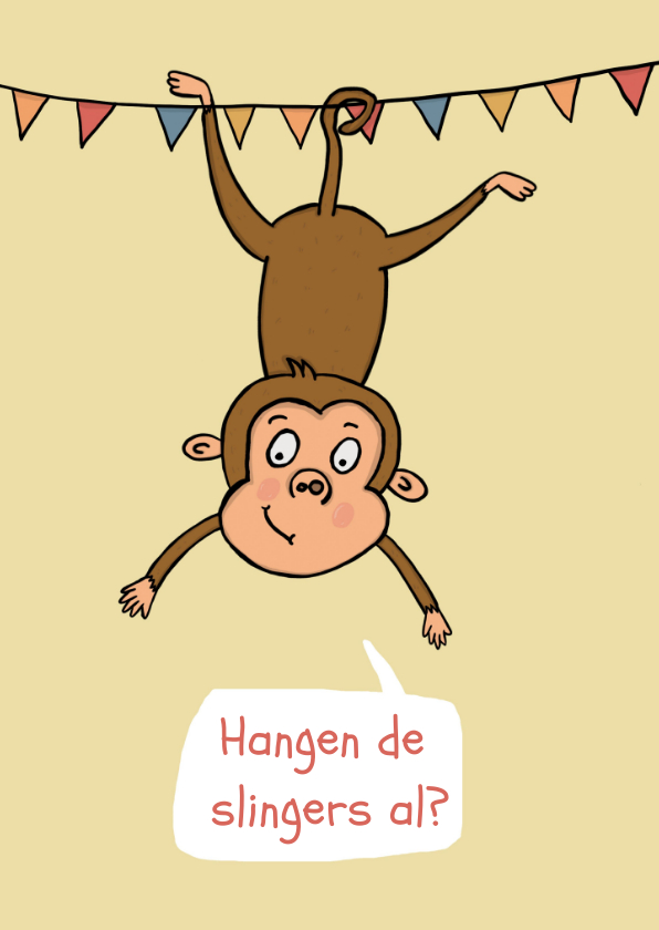 Verjaardagskaart slingeren met dat feestje! - Verjaardagskaarten Verjaardagskaarten - Verjaardagskaart slingeren met dat feestje!