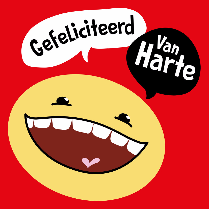 Verjaardagskaart Smiley - Verjaardagskaarten Verjaardagskaarten - Verjaardagskaart Smiley