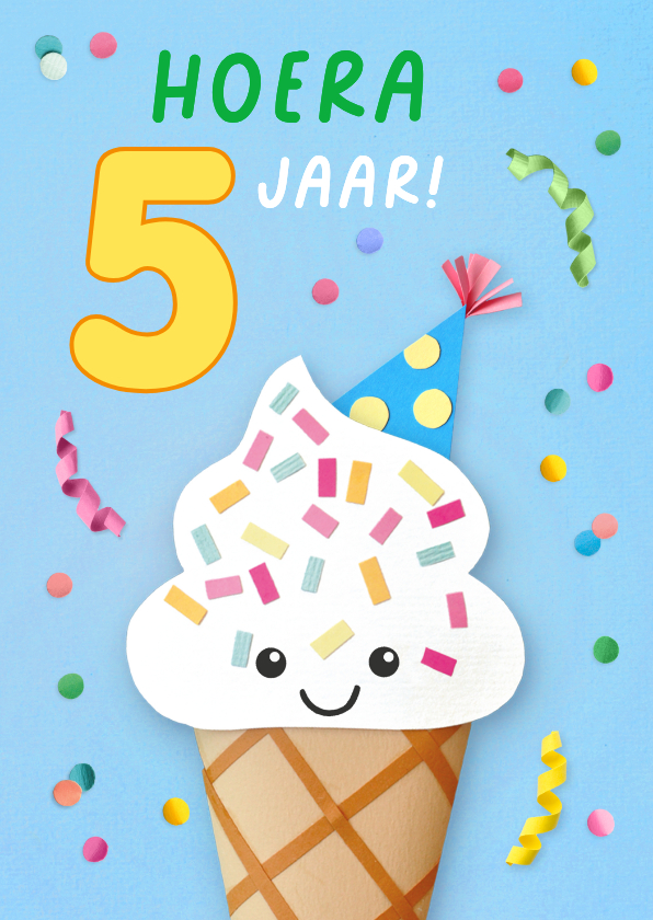 Verjaardagskaart softijs feestje - Verjaardagskaarten Verjaardagskaarten - Verjaardagskaart softijs feestje