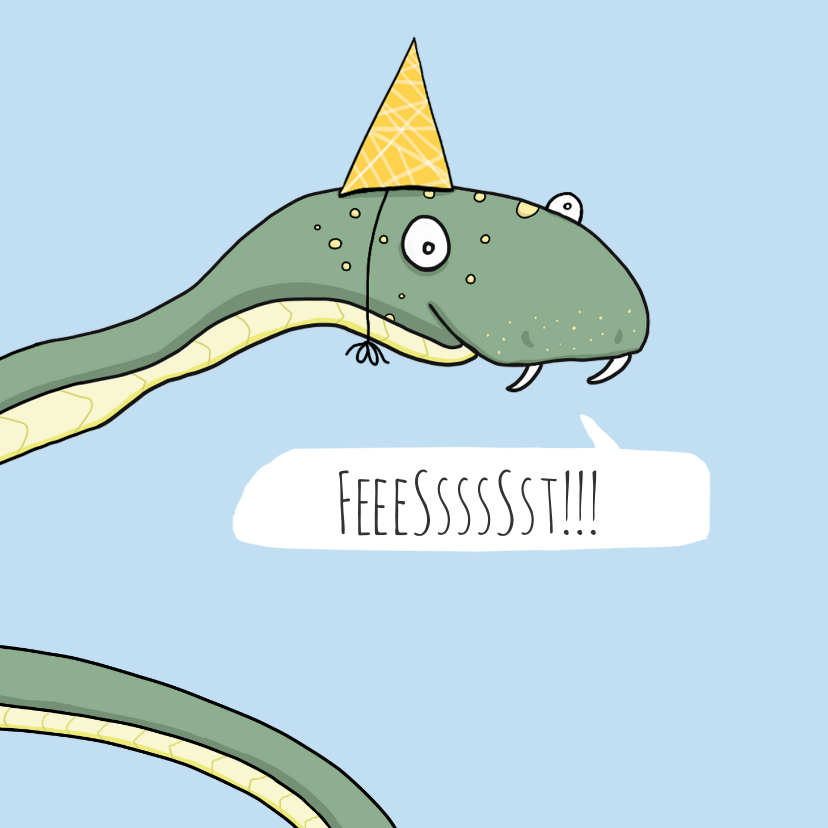 Verjaardagskaart SSSsssuprise! - Verjaardagskaarten Verjaardagskaarten - Verjaardagskaart SSSsssuprise!