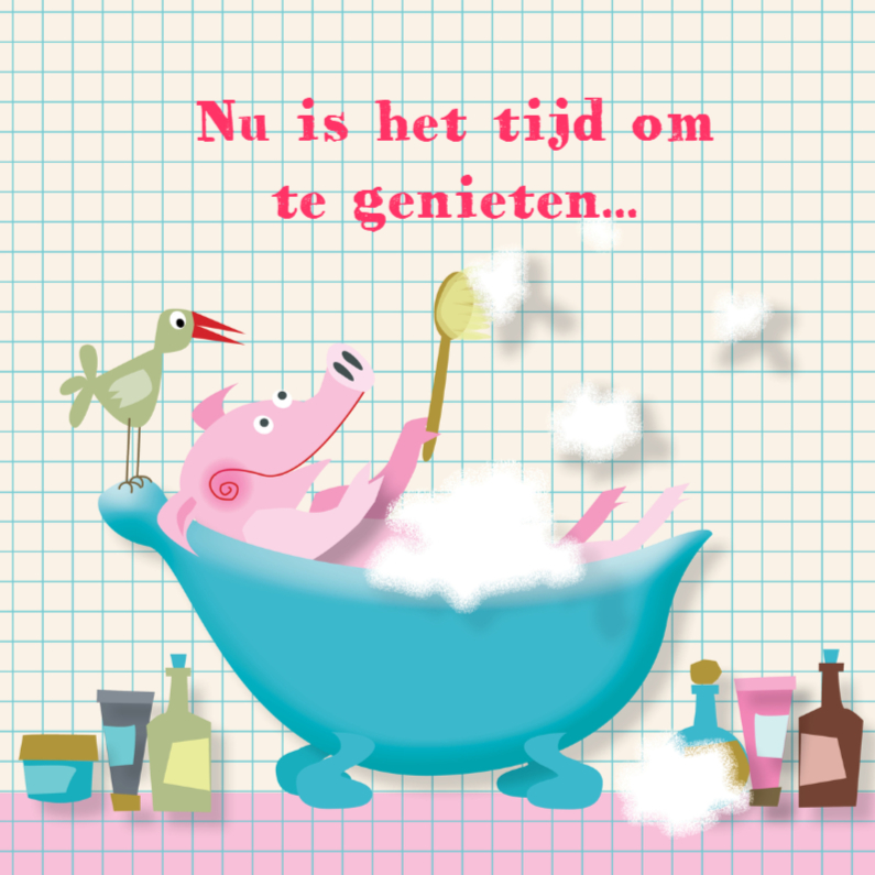 Verjaardagskaart Tijd om te genieten - Verjaardagskaarten Verjaardagskaarten - Verjaardagskaart Tijd om te genieten
