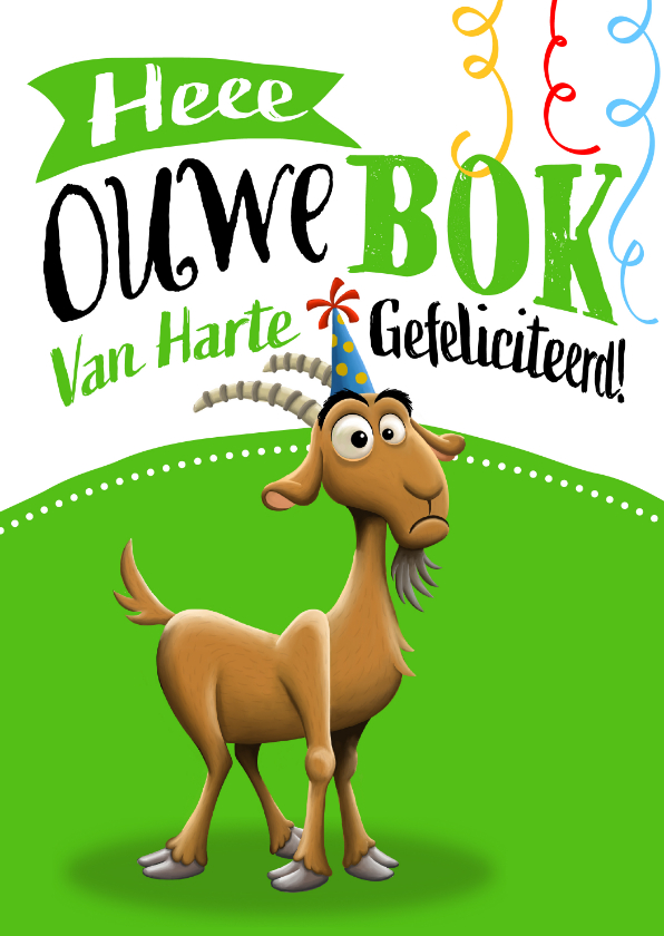 Verjaardagskaarten - Verjaardagskaart voor ouwe bok