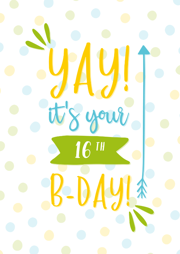 Verjaardagskaart Yay it's your .. Birthday met confetti - Verjaardagskaarten Verjaardagskaarten - Verjaardagskaart Yay it's your .. Birthday met confetti