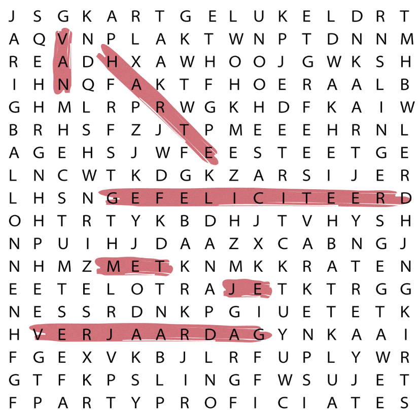 verjaardagskaart zoekwoordpuzzel - Verjaardagskaarten Verjaardagskaarten - verjaardagskaart zoekwoordpuzzel