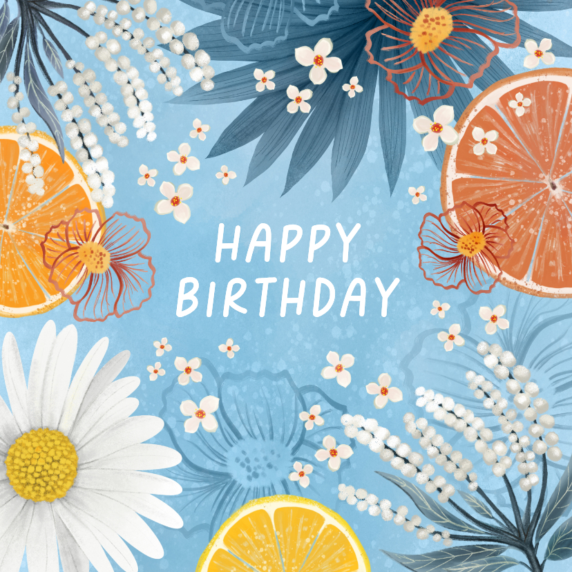 Verjaardagskaarten - Verjaardagskaart zonnige zomer