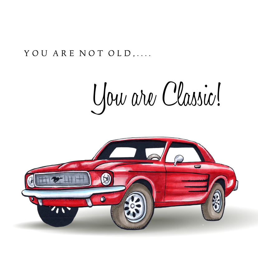 Verjaardagskaarten - Verjaardagskaarten Classic Mustang 2
