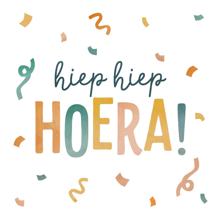Verjaardagskaarten - Verjaardagskaartje met kleurrijke confetti