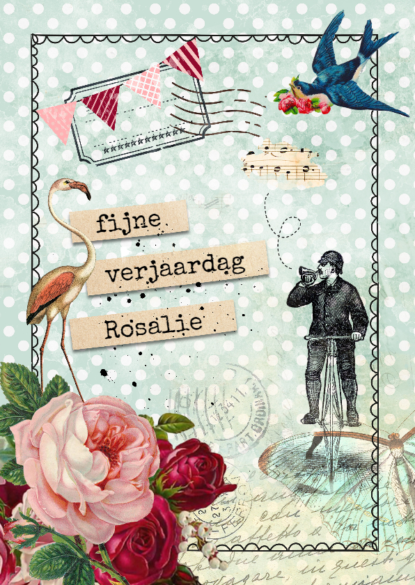 Vintage Verjaardagskaart - Verjaardagskaarten Verjaardagskaarten - Vintage Verjaardagskaart