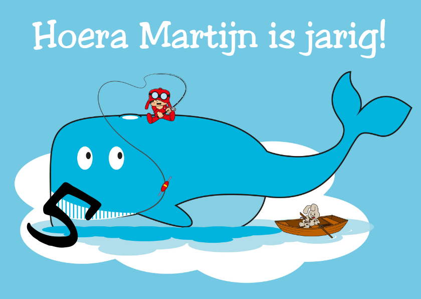 Walvis verjaardagskaart - Verjaardagskaarten Verjaardagskaarten - Walvis verjaardagskaart