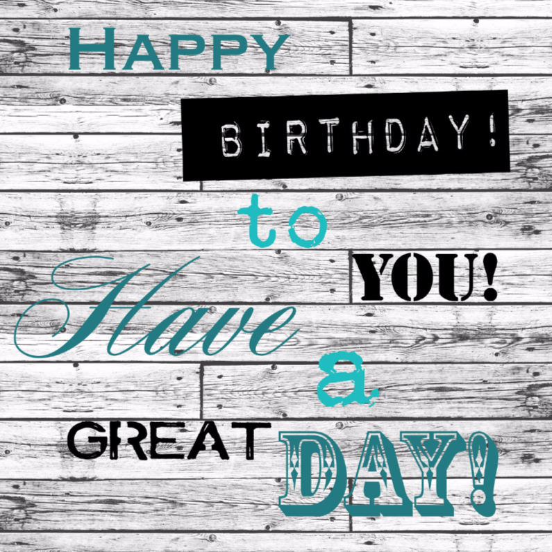 Woorden Birthday groen - BK - Verjaardagskaarten Verjaardagskaarten - Woorden Birthday groen - BK