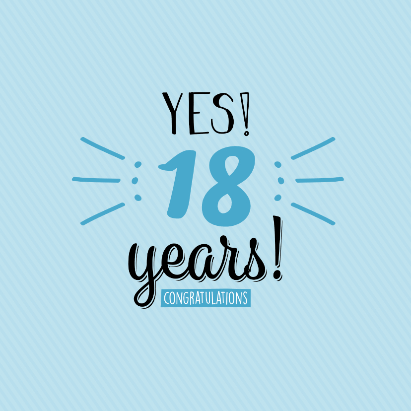 Verjaardagskaarten - Yes... years! Leeftijd is aanpasbaar -felicitatiekaart