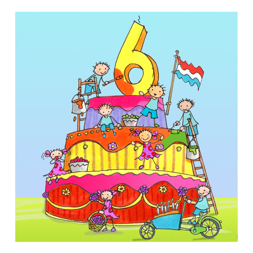 zes jaar anet illustraties - Verjaardagskaarten Verjaardagskaarten - zes jaar anet illustraties