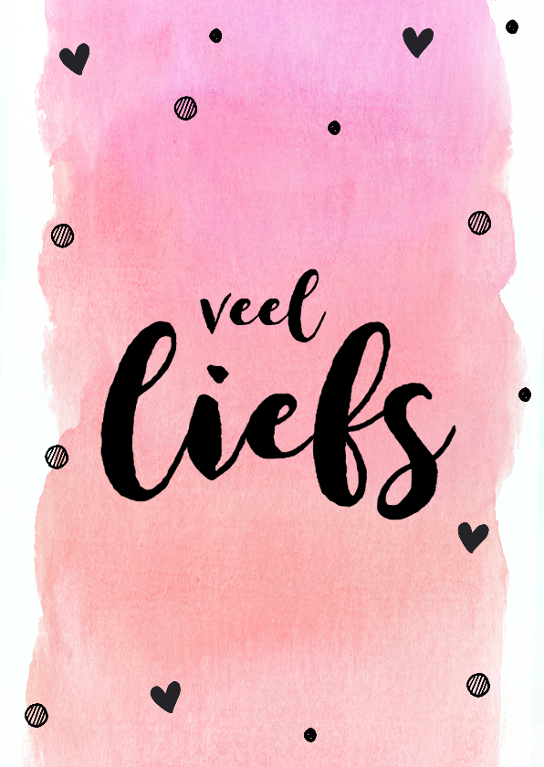 Veel liefs roze - Vriendschap kaarten Vriendschap kaarten - Veel liefs roze