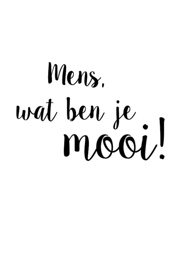 Vriendschap kaart Je bent mooi! - Vriendschap kaarten Vriendschap kaarten - Vriendschap kaart Je bent mooi!
