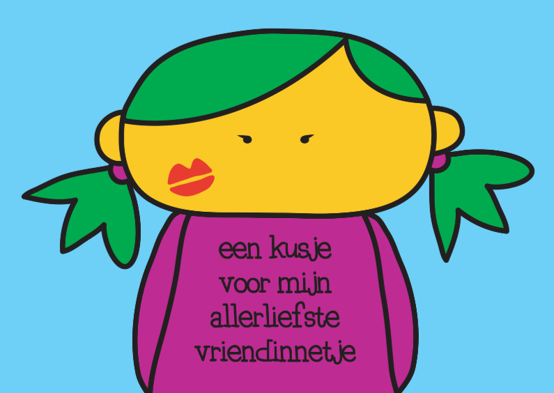 Vriendschap Kusje - Vriendschap kaarten Vriendschap kaarten - Vriendschap Kusje