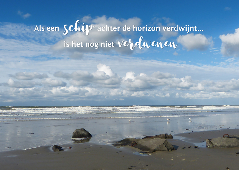 Vriendschap Zee Horizon - Vriendschap kaarten Vriendschap kaarten - Vriendschap Zee Horizon