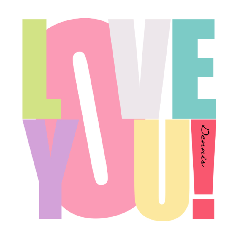 Woorden Love you! - BK - Vriendschap kaarten Vriendschap kaarten - Woorden Love you! - BK