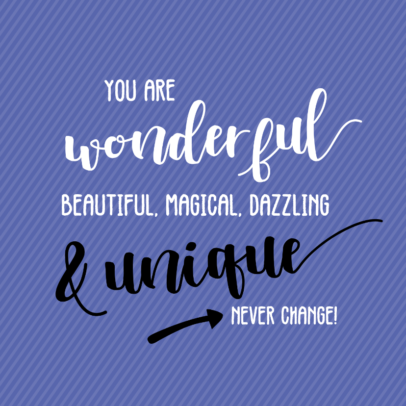 You are wonderful- vriendschapskaart | Kaartje2go