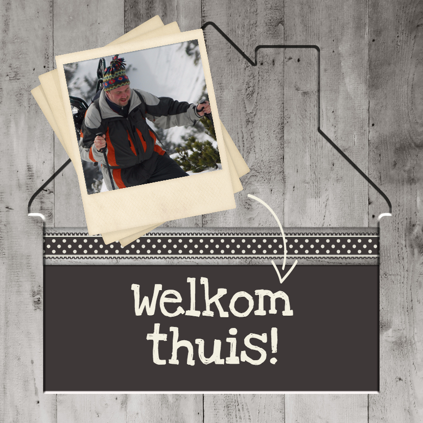 Antraciet Welkom thuis - BK - Welkom thuis kaarten Welkom thuis kaarten - Antraciet Welkom thuis - BK