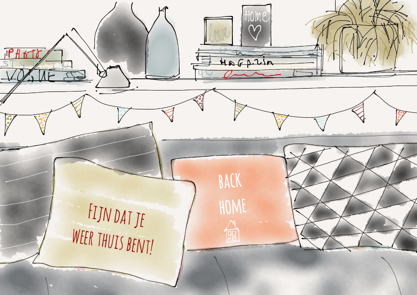 Welkom thuis Illustratie - Welkom thuis kaarten Welkom thuis kaarten - Welkom thuis Illustratie