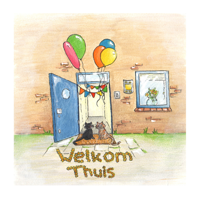 Welkom Thuis met ballonnen - Welkom thuis kaarten Welkom thuis kaarten - Welkom Thuis met ballonnen