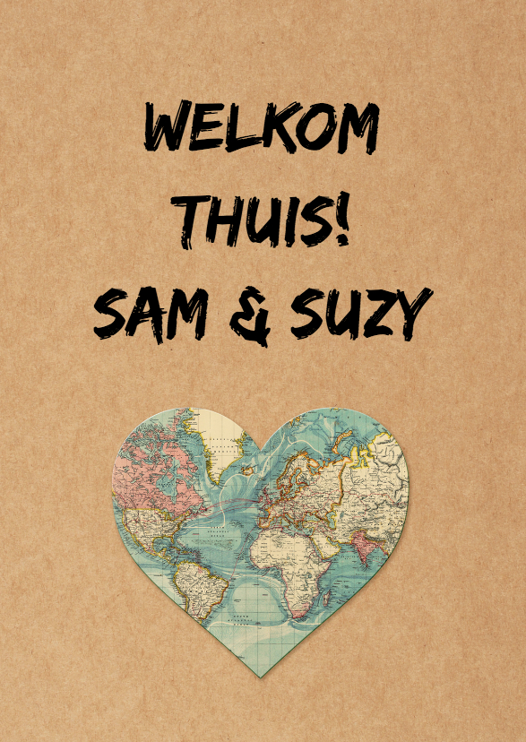 Welkom thuis op reis - Welkom thuis kaarten Welkom thuis kaarten - Welkom thuis op reis