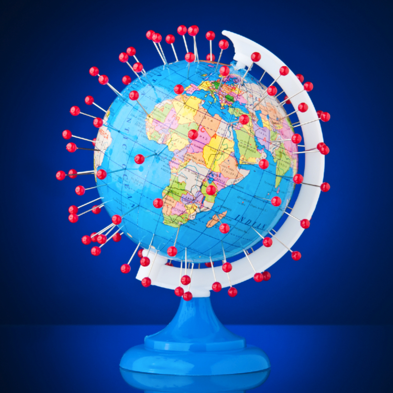 Wereldreis op globe - Welkom thuis kaarten Welkom thuis kaarten - Wereldreis op globe