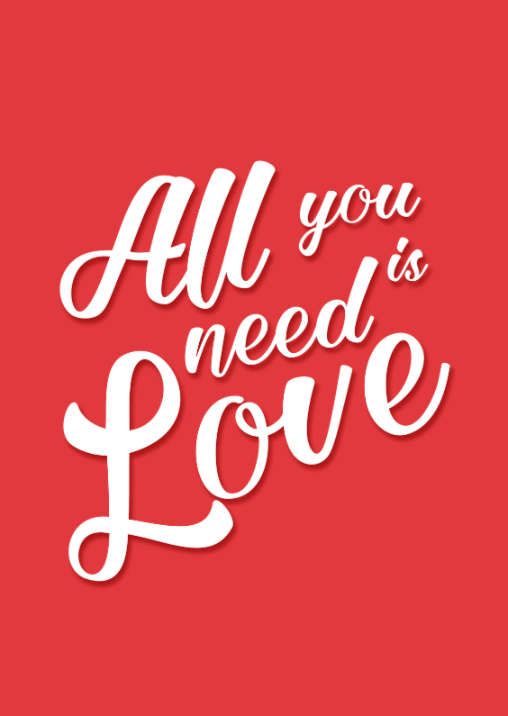 Wenskaarten - All you need is love - DH