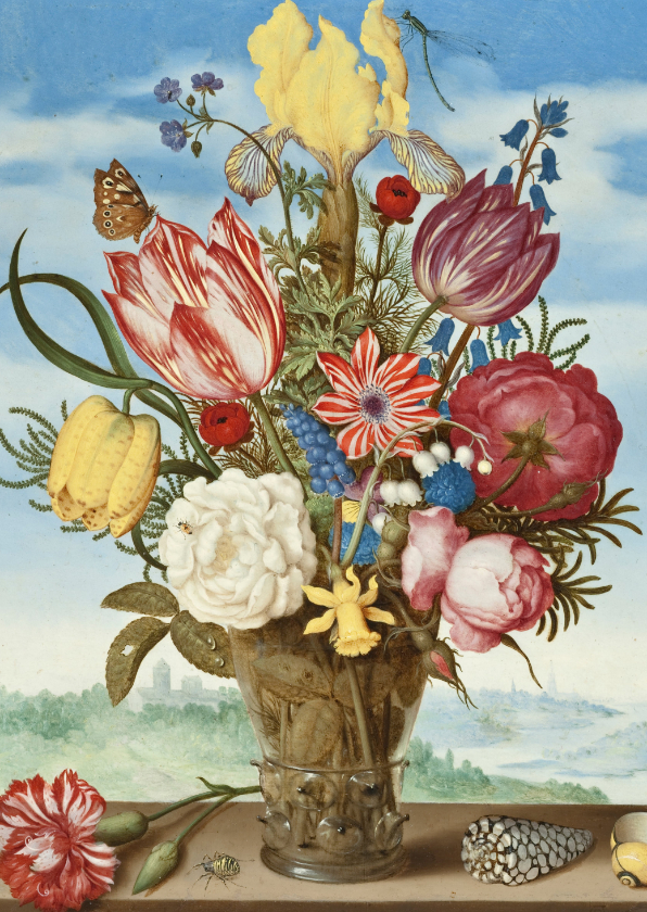 Wenskaarten - Ambrosius Bosschaert. Boeket met bloemen