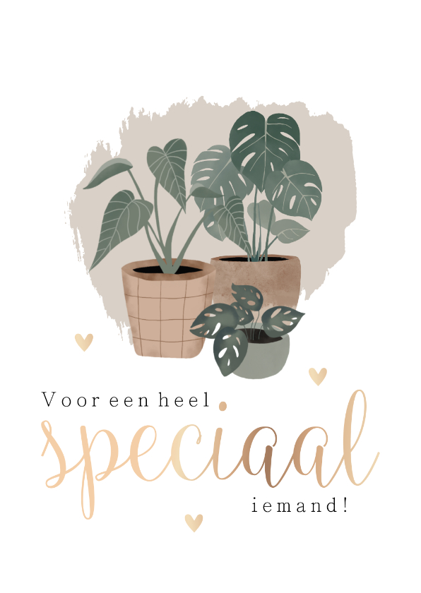 Wenskaarten - Botanische kaart 'Voor een heel speciaal iemand'