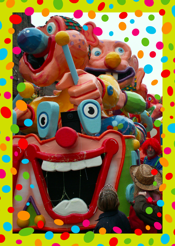Wenskaarten - Carnavalskaart Carnavalsoptocht
