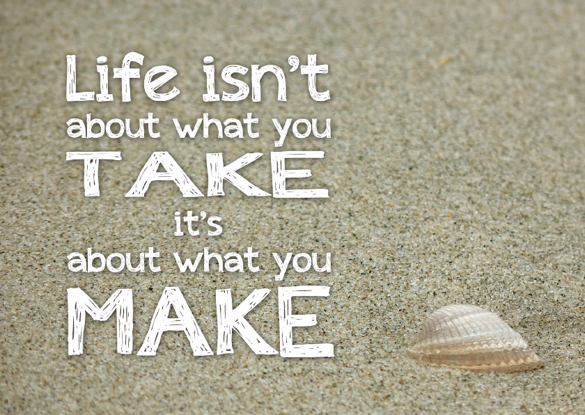 Wenskaarten - Coachingskaart life is about