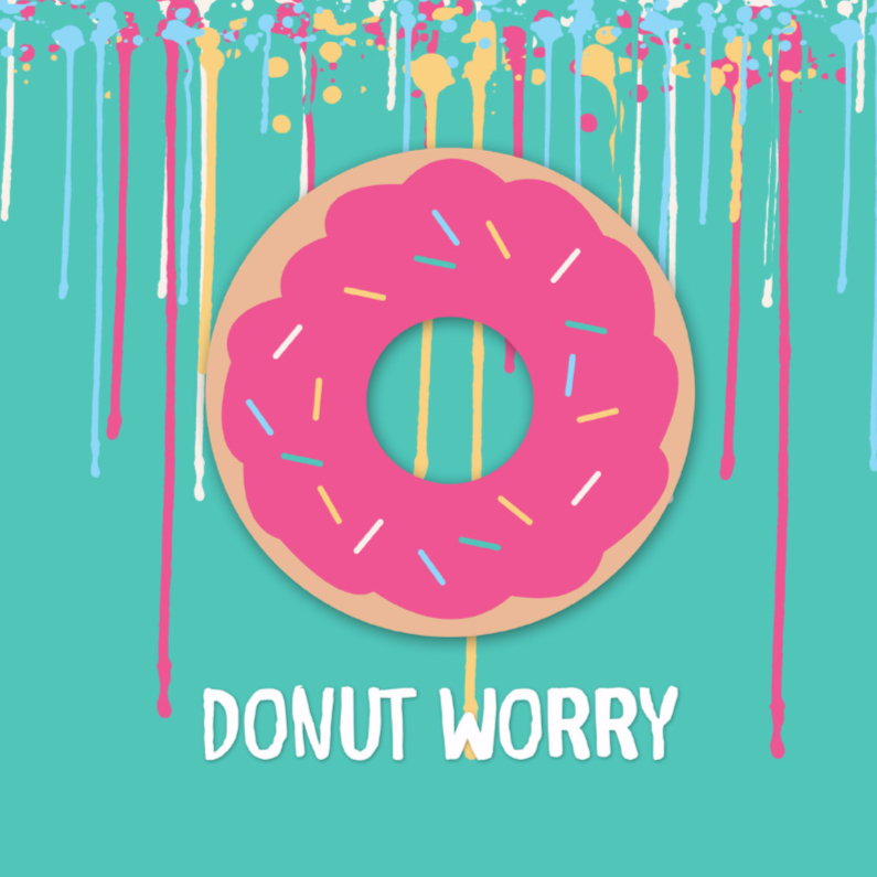 Wenskaarten - Donut worry - DH