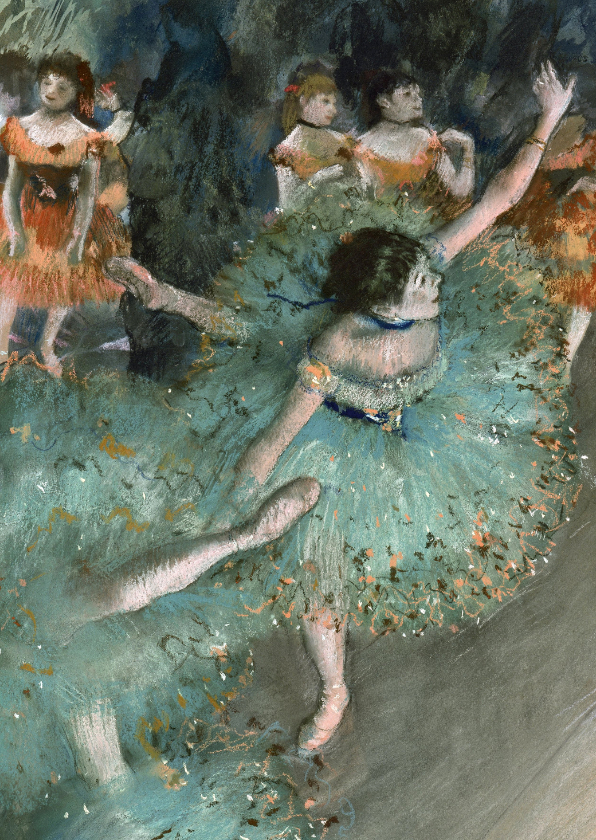 Wenskaarten - Edgar Degas. Danseres in het groen